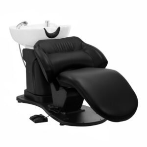 Spălător coafor electric Gabbiano Trycho cu pedală și poziție culcată, negru Spălător coafor electric Gabbiano Trycho cu pedală și poziție culcată, negru