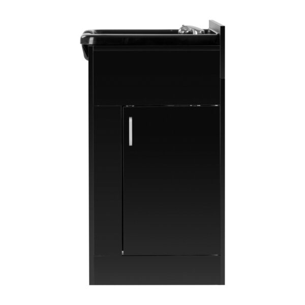 Spălător coafor frizerie Gabbiano 5023, stație cu dulap, negru, negru, imaginea 3