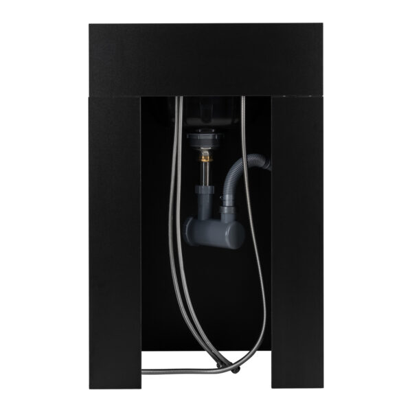 Spălător coafor frizerie Gabbiano 5023, stație cu dulap, negru, negru, imaginea 4