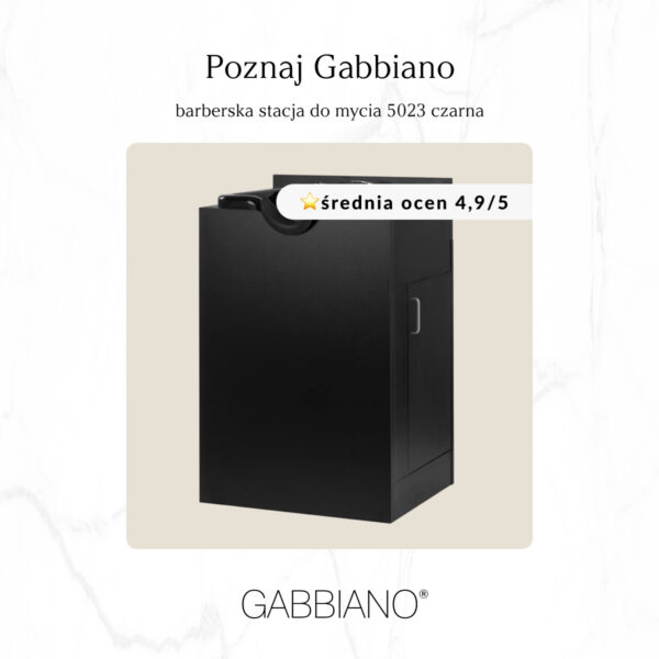 Spălător coafor frizerie Gabbiano 5023, stație cu dulap, negru, negru, imaginea 10