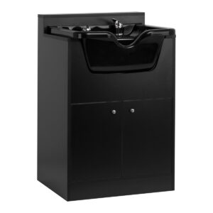 Spălător coafor Gabbiano BB06 cu dulap, pentru saloane mici, negru, negru, imaginea 1 Spălător coafor Gabbiano BB06 cu dulap, pentru saloane mici, negru, negru, imaginea 1