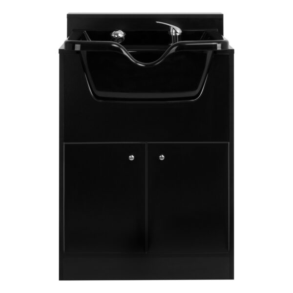 Spălător coafor Gabbiano BB06 cu dulap, pentru saloane mici, negru, negru, imaginea 3
