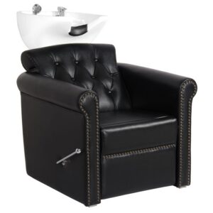 Spălător coafor Gabbiano Berlin Lux cu suport picioare mecanic, negru, negru, imaginea 1 Spălător coafor Gabbiano Berlin Lux cu suport picioare mecanic, negru, negru, imaginea 1