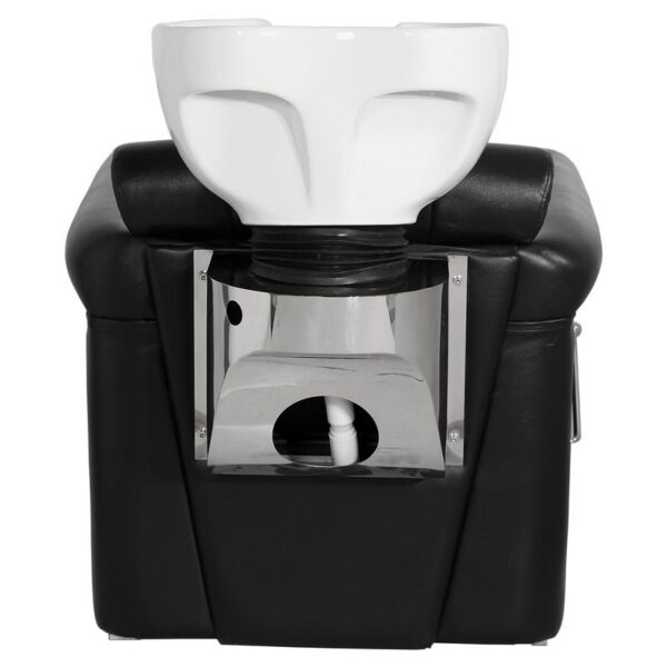 Spălător coafor Gabbiano Berlin Lux cu suport picioare mecanic, negru, negru, imaginea 4