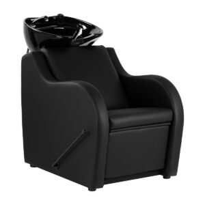 Spălător coafor Gabbiano Carmen cu suport picioare reglabil, negru, negru, imaginea 1 Spălător coafor Gabbiano Carmen cu suport picioare reglabil, negru, negru, imaginea 1