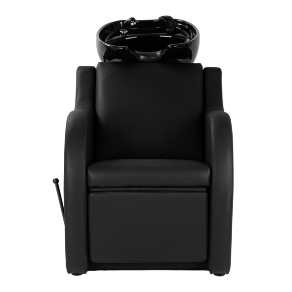 Spălător coafor Gabbiano Carmen cu suport picioare reglabil, negru, negru, imaginea 5