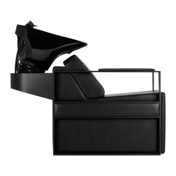 Spălător coafor Gabbiano Modena negru cu armături negru mat, negru, imaginea 2