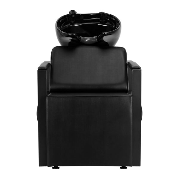 Spălător coafor Gabbiano Modena negru cu armături negru mat, negru, imaginea 3