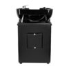 Spălător coafor Gabbiano Orlean cu cotiere metalice, negru, negru, imaginea 4
