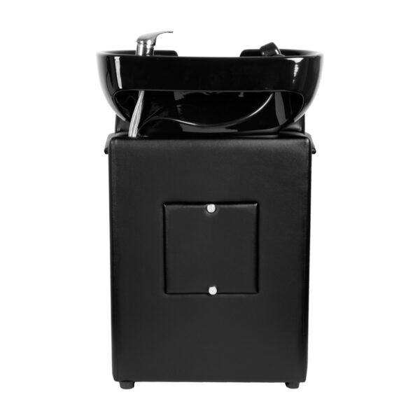 Spălător coafor Gabbiano Orlean cu cotiere metalice, negru, negru, imaginea 4