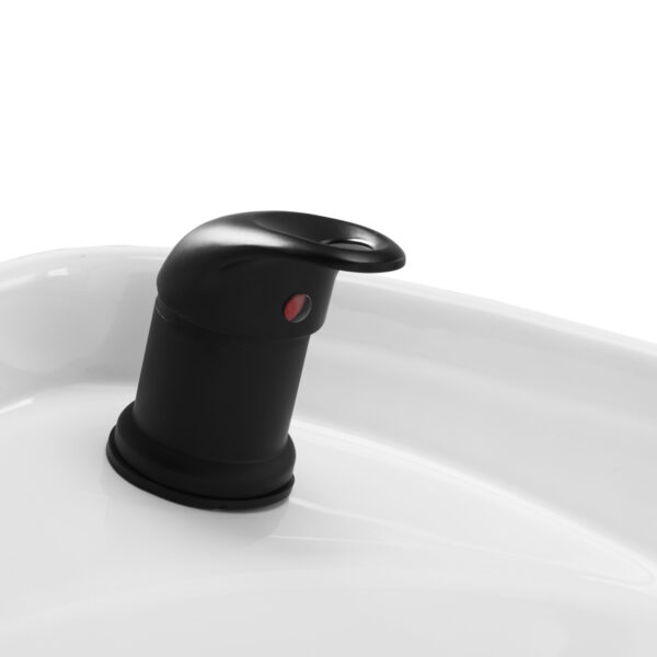 Spălător coafor Gabbiano Porto-BM cu cotiere metalice negre, bej, imaginea 9