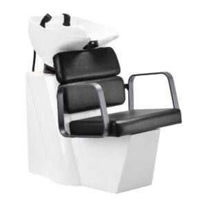 Spălător coafor Gabbiano Porto cu cotiere metalice gri, negru Spălător coafor Gabbiano Porto cu cotiere metalice gri, negru