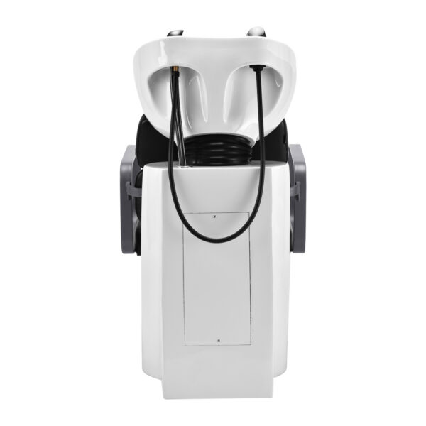 Spălător coafor Gabbiano Porto cu cotiere metalice gri, negru, imaginea 4