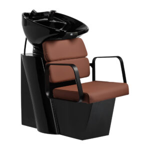 Spălător coafor Gabbiano Porto cu tapițerie maro ciocolatiu, negru, negru, imaginea 1 Spălător coafor Gabbiano Porto cu tapițerie maro ciocolatiu, negru, negru, imaginea 1