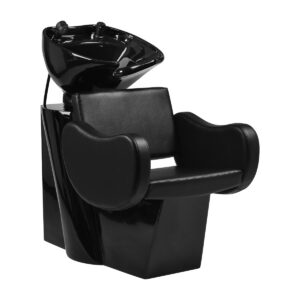 Spălător coafor Gabbiano Sewilla cu cotiere profilate și cuvă reglabilă, negru Spălător coafor Gabbiano Sewilla cu cotiere profilate și cuvă reglabilă, negru