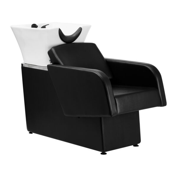 Spălător coafor Gabbiano Turyn cu cuvă albă, negru, imaginea 1