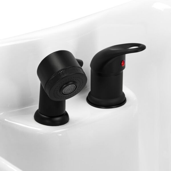 Spălător coafor Gabbiano Turyn cu cuvă albă, negru, imaginea 8