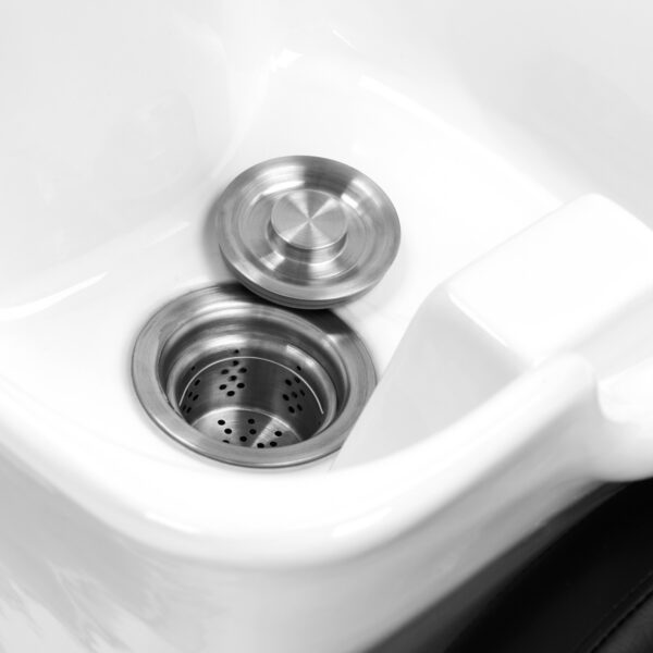 Spălător coafor Gabbiano Turyn cu cuvă albă, negru, imaginea 9
