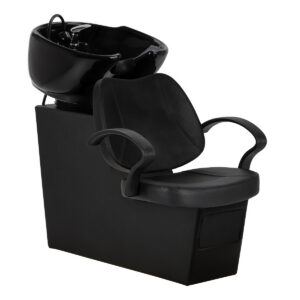 Spălător coafor Hair System Borneo negru cu armături cromate, negru, imaginea 1 Spălător coafor Hair System Borneo negru cu armături cromate, negru, imaginea 1