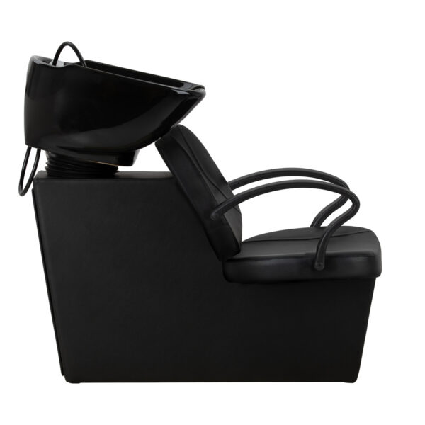 Spălător coafor Hair System Borneo negru cu armături cromate, negru, imaginea 4