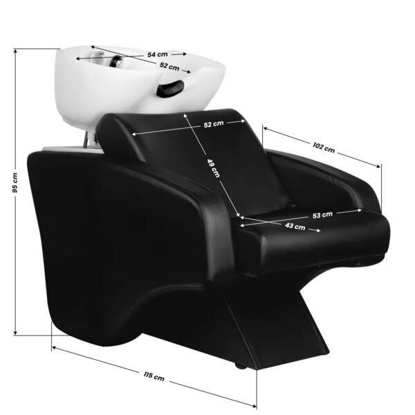 Spălător coafor Hair System C38, negru, negru, imaginea 6