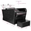 Spălător coafor Hair System HSB07 cu design italian, negru, negru, imaginea 1