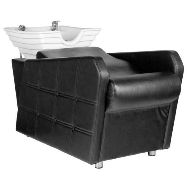 Spălător coafor Hair System HSB07 cu design italian, negru, negru, imaginea 7