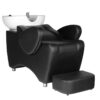 Spălător coafor Hair System HSB46 cu scaun aerodinamic, negru, negru, imaginea 1