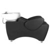 Spălător coafor Hair System HSB46 cu scaun aerodinamic, negru, negru, imaginea 3