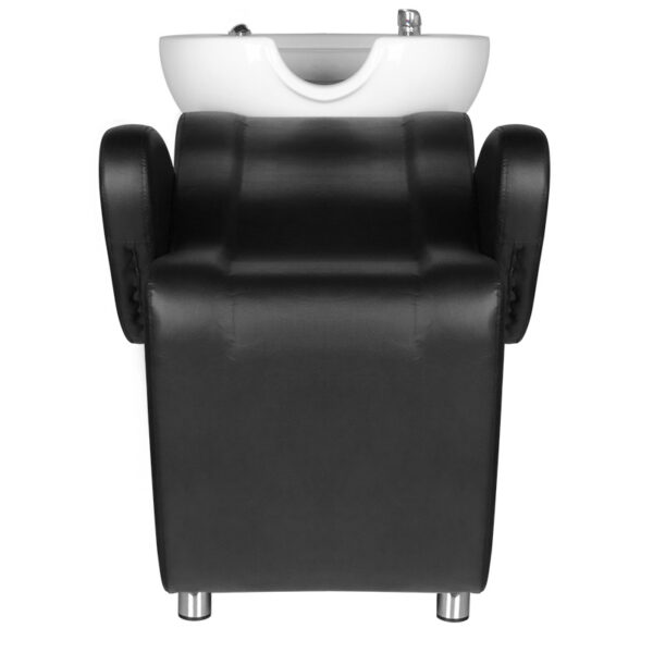 Spălător coafor Hair System HSB46 cu scaun aerodinamic, negru, negru, imaginea 5