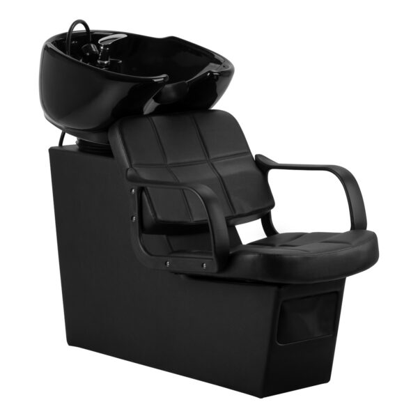 Spălător coafor Hair System Komodo cu cuvă ceramică neagră, negru, imaginea 1