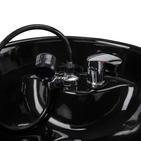 Spălător coafor Hair System Komodo cu cuvă ceramică neagră, negru, imaginea 7