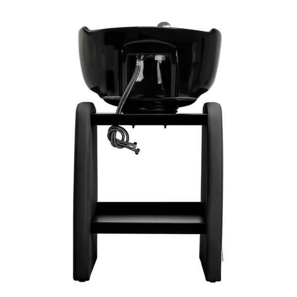 Spălător coafor Omega Aqualina fără scaun, cu raft, negru, imaginea 6
