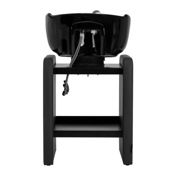 Spălător coafor Omega Nautica fără scaun, cu raft, negru, imaginea 6