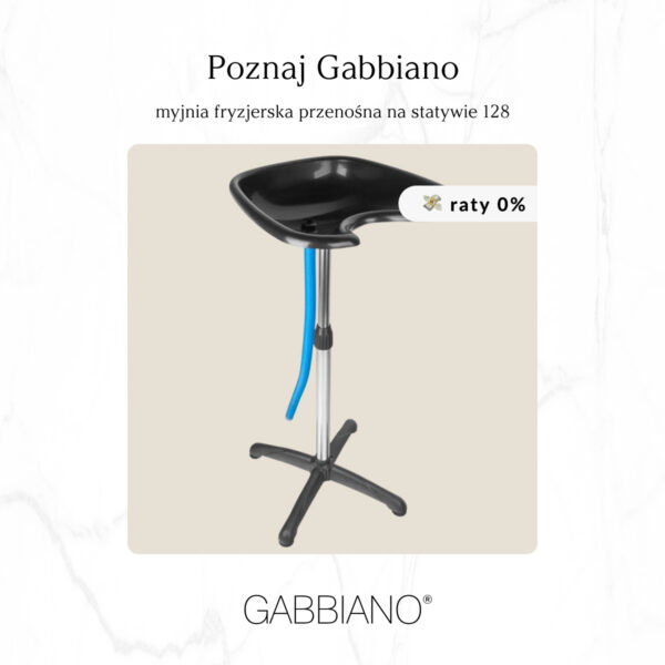 Spălător portabil coafor Gabbiano 128 pe stativ, cu furtun de scurgere, imaginea 8