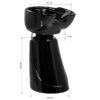 Spălător portabil Gabbiano B40 pe coloană, negru, negru, imaginea 8