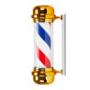 Stâlp barber luminos BB-02, auriu, mare, cu cilindru rotativ, imaginea 2