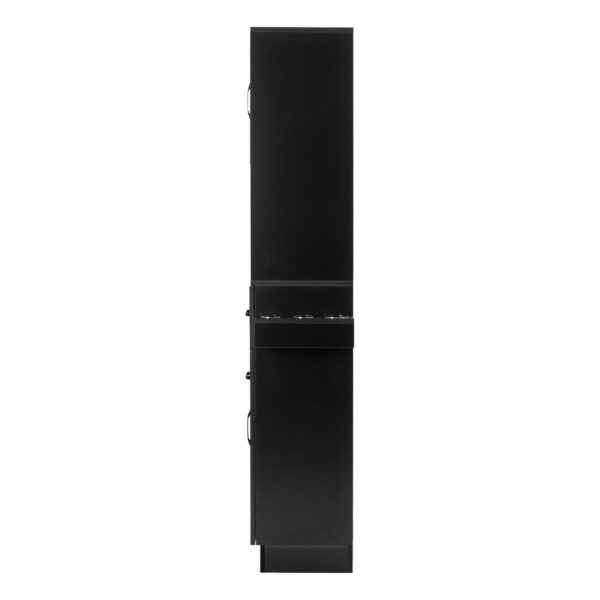 Stație de lucru coafor Gabbiano Totem cu dulapuri care se încuie, negru, imaginea 4