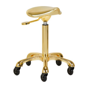 Taburet coafor Gabbiano Fine Gold Roll Speed, auriu, cu rotile, imaginea 1 Taburet coafor Gabbiano Fine Gold Roll Speed, auriu, cu rotile, imaginea 1
