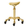 Taburet coafor Gabbiano Fine Gold Roll Speed, auriu, cu rotile, imaginea 2