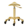 Taburet coafor Gabbiano Fine Gold Roll Speed, auriu, cu rotile, imaginea 4