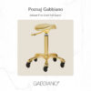 Taburet coafor Gabbiano Fine Gold Roll Speed, auriu, cu rotile, imaginea 9