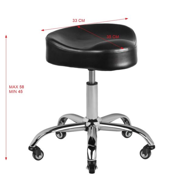 Taburet salon Gabbiano A450 negru, negru, imaginea 4
