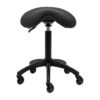 Taburet salon Gabbiano D032 cu șezut tip șa și roți Roll Speed, negru, imaginea 2 Taburet salon Gabbiano D032 cu șezut tip șa și roți Roll Speed, negru, imaginea 2
