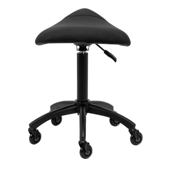 Taburet salon Gabbiano D032 cu șezut tip șa și roți Roll Speed, negru, imaginea 4 Taburet salon Gabbiano D032 cu șezut tip șa și roți Roll Speed, negru, imaginea 4