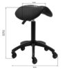 Taburet salon Gabbiano D032 cu șezut tip șa și roți Roll Speed, negru, imaginea 7 Taburet salon Gabbiano D032 cu șezut tip șa și roți Roll Speed, negru, imaginea 7