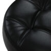 Taburet salon Gabbiano D054 negru cu bază neagră, matlasat, negru, imaginea 4