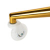 Taburet salon Gabbiano D054G alb cu bază aurie, matlasat, alb cu auriu, imaginea 5