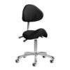 Taburet salon Giovanni 1004 cu spătar și șezut tip șa, negru Taburet salon Giovanni 1004 cu spătar și șezut tip șa, negru