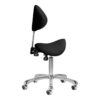 Taburet salon Giovanni 1004 cu spătar și șezut tip șa, negru, imaginea 2 Taburet salon Giovanni 1004 cu spătar și șezut tip șa, negru, imaginea 2